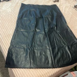 Pleather black skirt